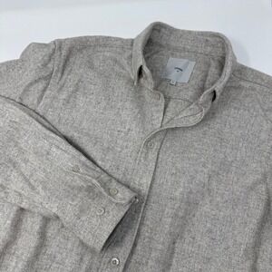 Minimum aarhaus denmark woven wool blend shirt medium